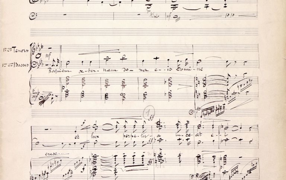 Partition de musique manuscrite.