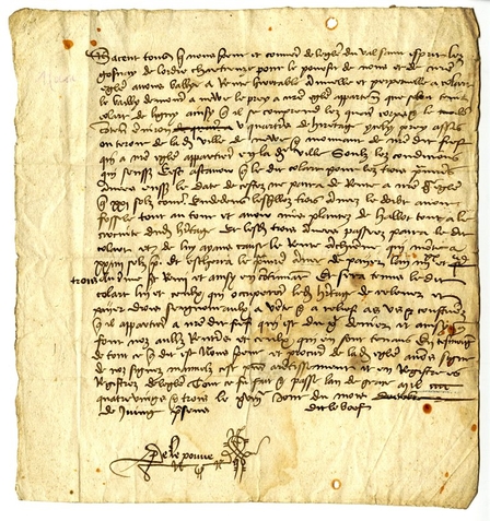 Document manuscrit retranscrit ci-contre.