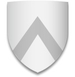 Blason blanc traversé par une chevron gris (sorte d'accent circonflexe).