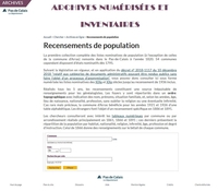Capture d'écran du formulaire de recherche dans les recensements de population numérisés