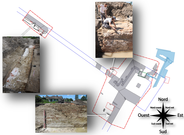 Plan des vestiges des forticatiions.