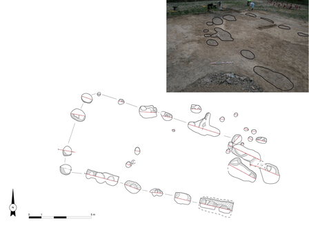 Plan des trous de poteaux