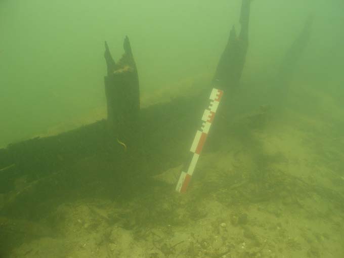 Découverte de l'épave dans la Canche
