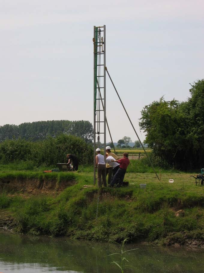 Carottage réalisé sur les bords de la Canche