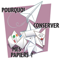 Dessin couleur montrant des cocottes en papier.