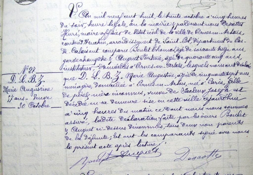 Texte manuscrit retranscrit ci-contre.