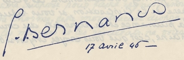 Signature manuscrite de Georges Bernanos.