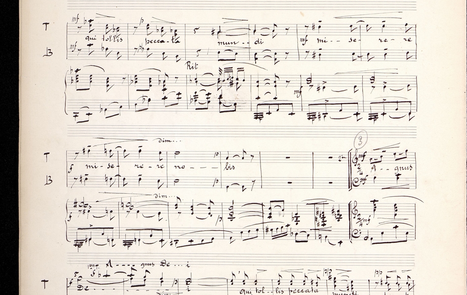 Partition de musique manuscrite.