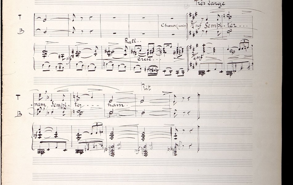 Partition de musique manuscrite.