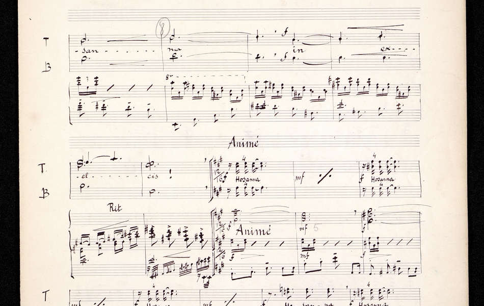 Partition de musique manuscrite.