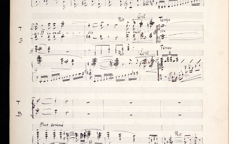 Partition de musique manuscrite.
