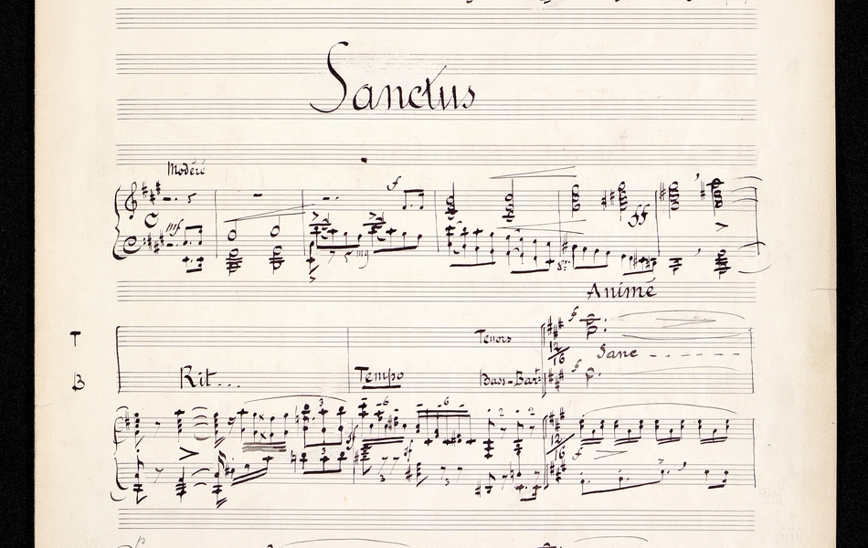 Partition de musique manuscrite.