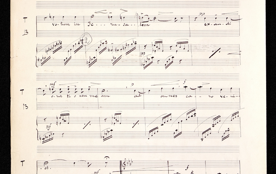 Partition de musique manuscrite.