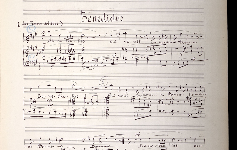 Partition de musique manuscrite. 
