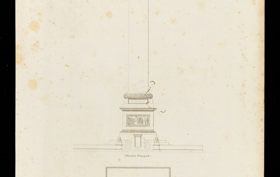 Plan en coupe d'une colonne.