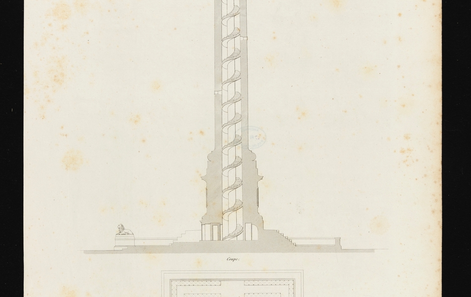 Plan en coupe d'une colonne.