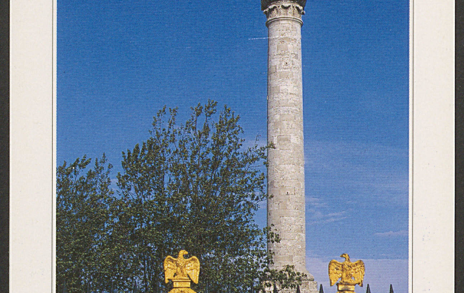 Gravure couleur montrant une colonne.