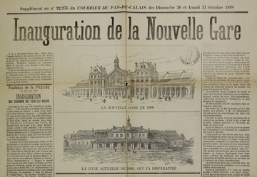 Article de presse qui porte pour titre "Inauguration de la nouvelle gare".