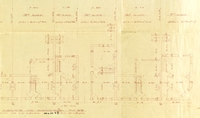 Plan manuscrit montrant le plan des habitations.