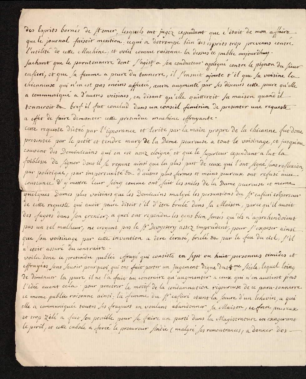 Lettre manuscrite retranscrite ci-contre.