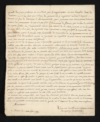 Lettre manuscrite retranscrite cic-ontre.