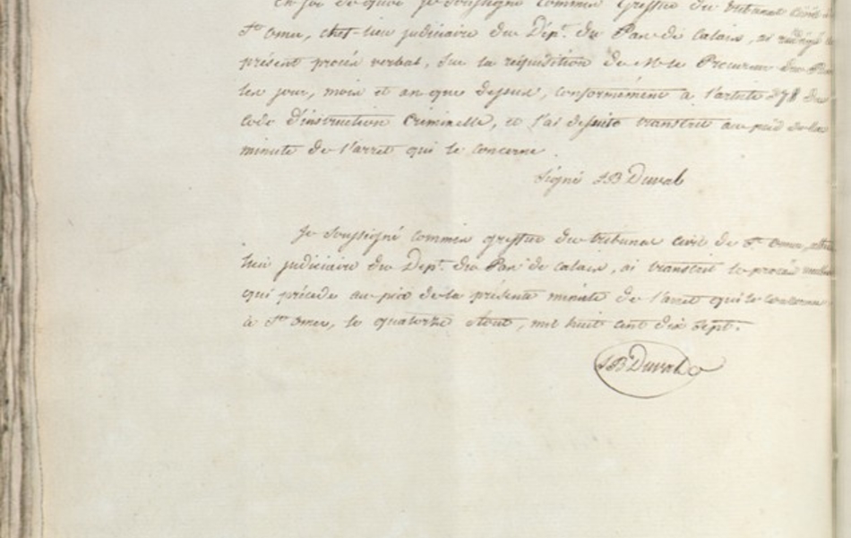 Texte manuscrit retranscrit ci-dessous.