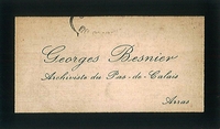 Carte de visite de Georges Besnier.
