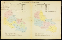 Deux cartes couleur découpant le Pas-de-Calais en six zones.