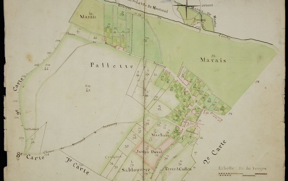 Carte couleur délimitant des zones géographiques. 