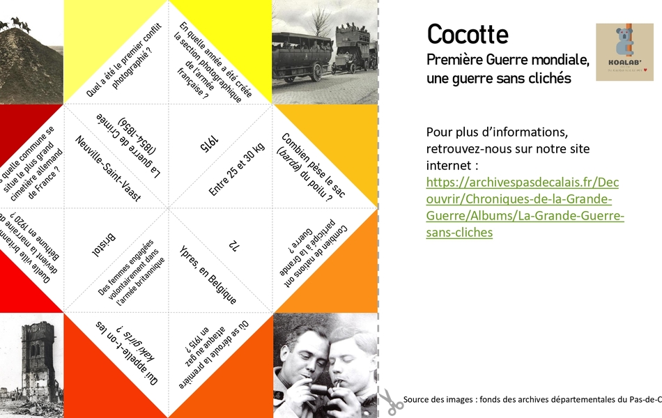 Cocotte en papier à imprimer et plier.