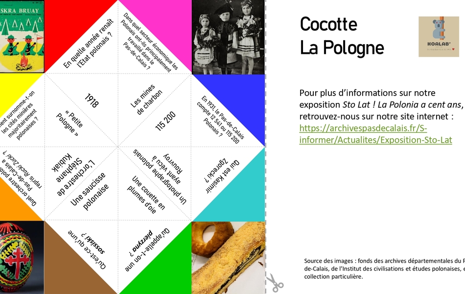 Cocotte en papier à imprimer et plier.