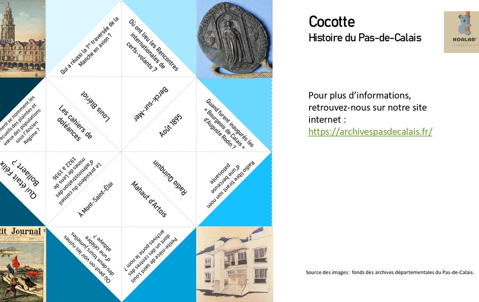 Cocotte en papier à imprimer et à plier.