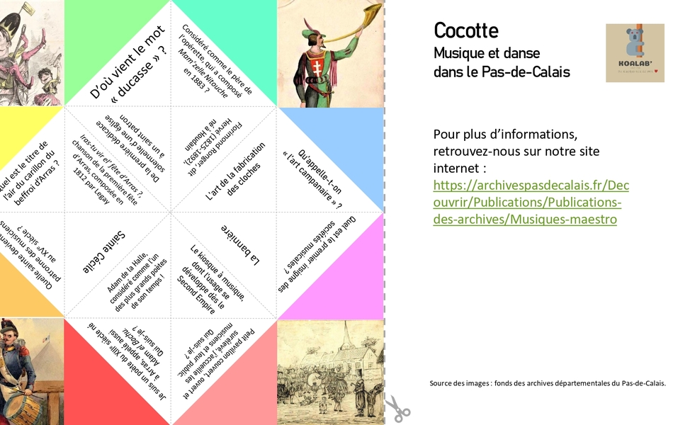 Cocotte en papier à imprimer et plier.