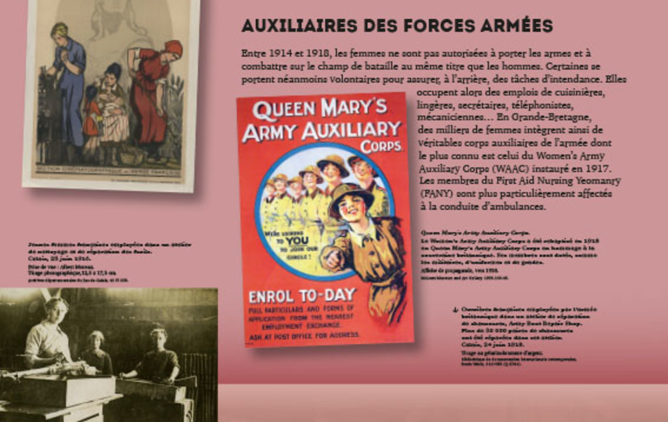 Photographie couleur du panneau d'exposition.