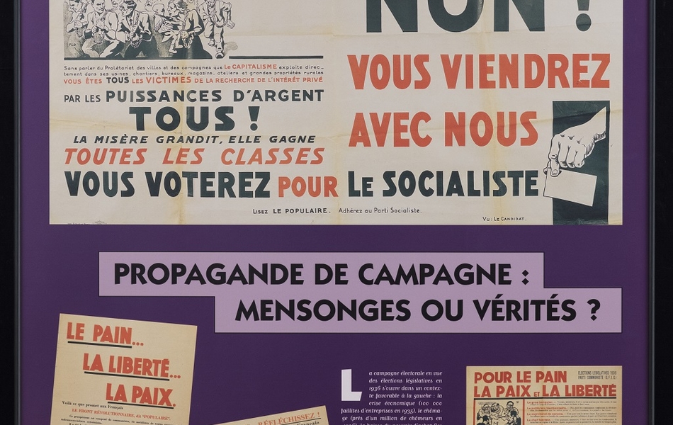 Photographie couleur du panneau d'exposition