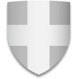 Blason traversé par une croix horizontale formée par le croisement de deux bandes.