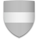 Blason traversé par une bande horizontale.