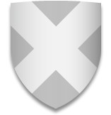 Blason traversé par une croix diagonale formée par le croisement de deux bandes.