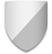 Blason coupé en diagonale (bas à gauche et haut à droite).