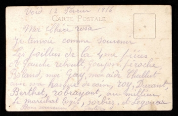 Carte postale manuscrite.