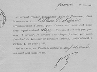 Extrait de la page de garde du cahier des actes de naissance de 1922 d'Ablain-Saint-Nazaire