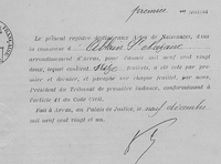 Extrait de la page de garde du cahier des actes de naissance de 1922 d'Ablain-Saint-Nazaire