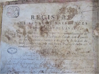 Registre endommagé.