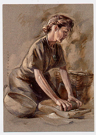 Illustration de l'utilisation de la meule